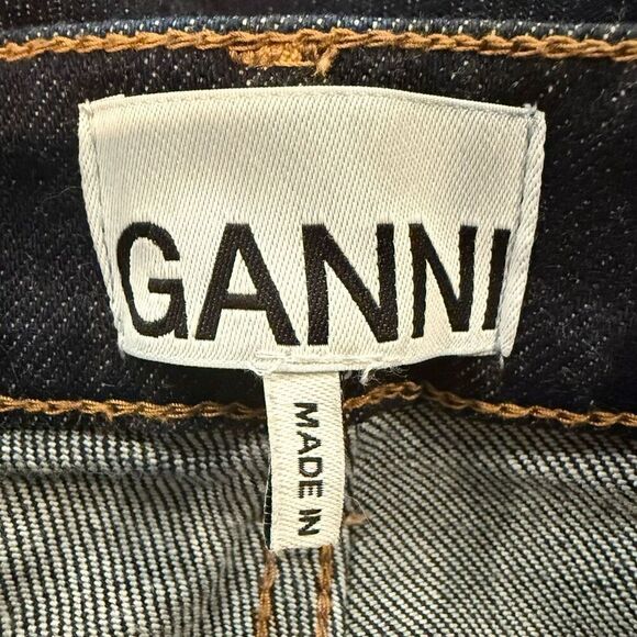Ganni Cutye Cropped Dark Wash Jeans Size 28 - Picture 4 of 5